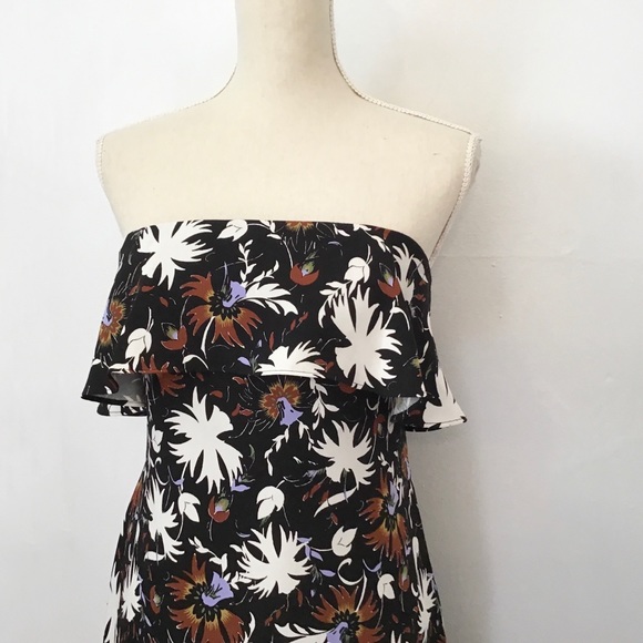 A.L.C. 8 Romy 100% Silk Floral Strapless Dress - Picture 3 of 8